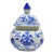 Blue & White Koi Ginger Jar With Lid – Chinoiserie Porcelain Vase, Fish Motif Decor For Sale