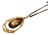 Late 20th Century 14K White Gold Citrine Smoky Topaz Diamond Drop Pendant For Sale