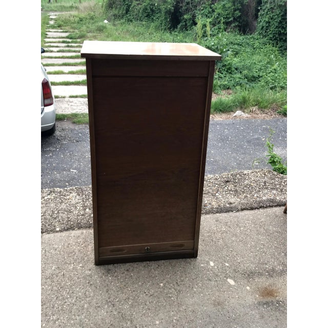 1950s Industrial Tambour Front Cabinet, 1950s For Sale - Image 5 of 15