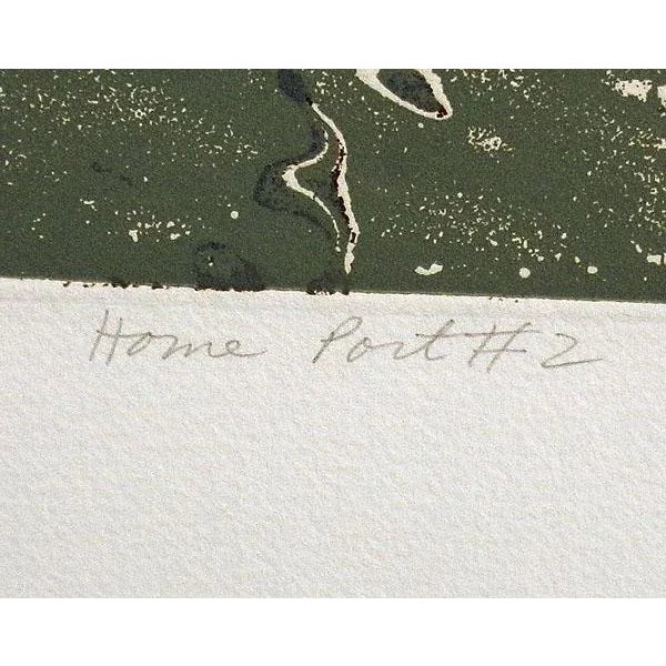 Ted Thomas "Home Port #2" Signed & Numbered Etching Art Print, Boats & Ships For Sale - Image 4 of 4