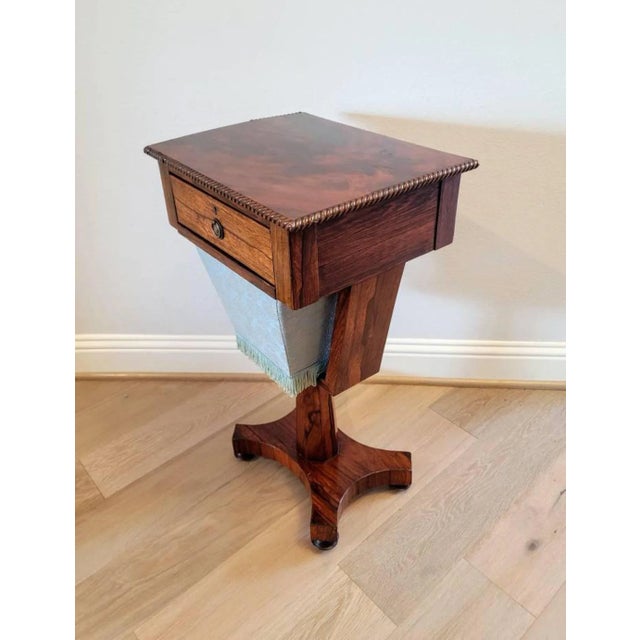 Early 19th Century English Regency Period Sewing Table For Sale - Image 11 of 11