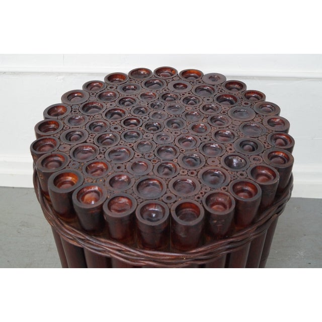 Genuine Bamboo Cylinder Round Dining Table Base Chairish