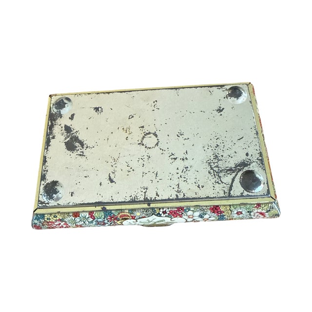 Metal Vintage Dutch Floral Candy Box Made in Holland For Sale - Image 7 of 7