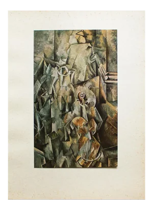 1940s After Georges Braque "The Violin" First Edition Period Swiss Offset Lithograph