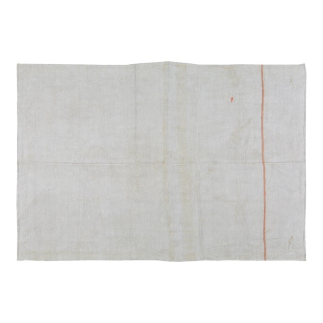 Vintage Turkish Flatweave Hemp Rug, 6'2''x9' For Sale