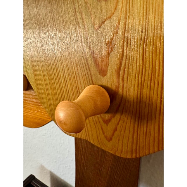 Wood Vintage 1970s Folk Art Tree Wall Coat Rack, Children’s Decor For Sale - Image 7 of 10