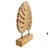 Contemporary Large Carved Wood Monstera Leaf Sculpture With Gold Paint For Sale - Image 3 of 6