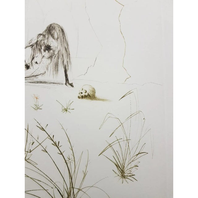 Salvador Dali - Brother Ogrin, The Hermit - Original Etching 1970 For Sale - Image 3 of 8