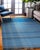Indian 8x10 Maya Opulent Blue Kilim Geometric Plaid Modern Flatweave Wool Carpet Rug For Sale - Image 3 of 9