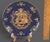 Vintage Asian Chinoiserie Cobalt Blue Gilded Figural Scene Decorative Plate For Sale - Image 6 of 8