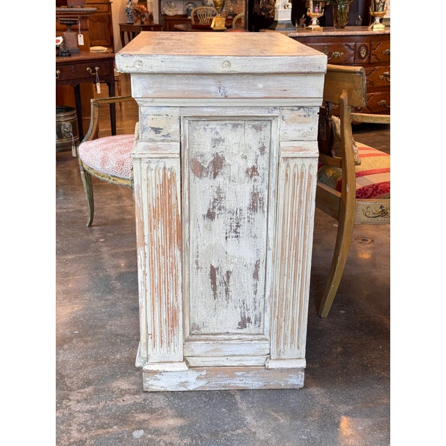 Stripped Console With Carved Architectural Panels For Sale - Image 4 of 10