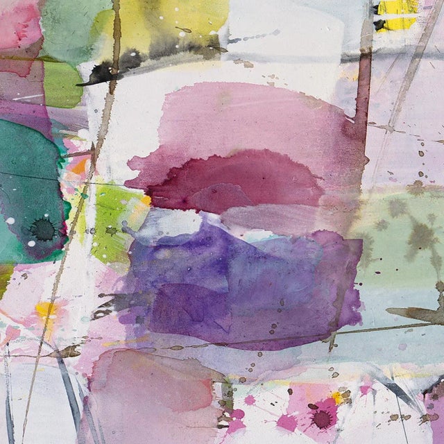 Abstract Contemporary Abstract Acrylic on Canvas Painting "Durchsummte Luft" by Greet Helsen For Sale - Image 3 of 5