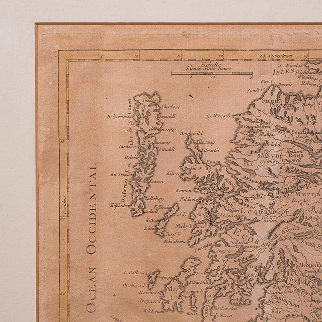 Antique Map of Scotland, French, Framed Cartography, Ecosse, Georgian, c.1780 For Sale - Image 6 of 12