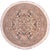 Shabby Chic 1990's Floral Pak-Persian Beige/Pink Wool Round Rug- 8'10'' X 9'1'' For Sale - Image 9 of 9