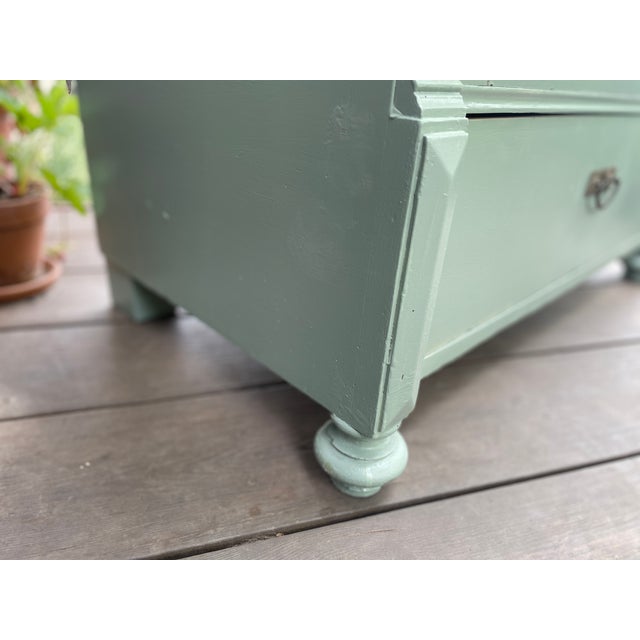 This charming antique chest of drawers has been given a fresh coat of paint. We sanded and oiled the surface. The interior...