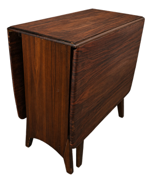 Art Deco Walnut Drop Leaf Dining Table, 1950s
