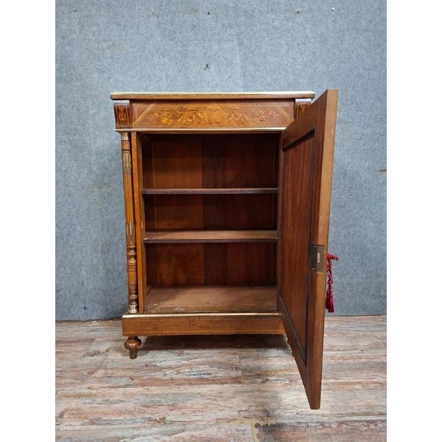 Small Napoleon III Marquetry Buffet, 1890s For Sale - Image 5 of 10