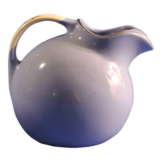 Early MCM Halls Craft Pottery Lemonade Pitcher in Rose Parade For Sale