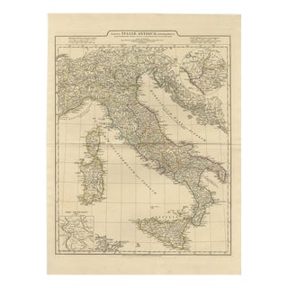 Antique Map of Ancient Italy, 1818 For Sale
