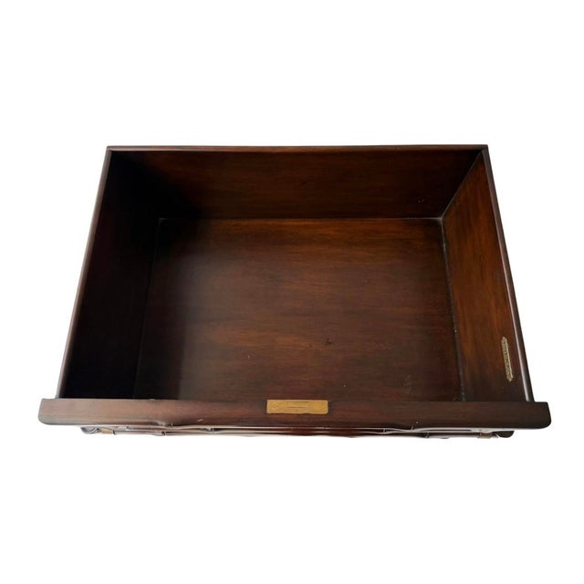 Wood Ralph Lauren Rattan Campaign Style Chest/Nighstand For Sale - Image 7 of 8