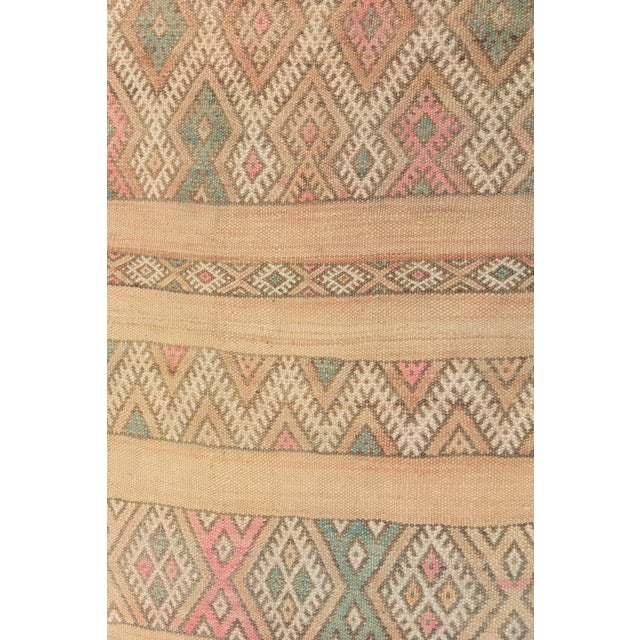 Vintage Rare Pastel Zayane Kilim Moroccan Rug - 6'4 X 10'6" For Sale In New York - Image 6 of 8