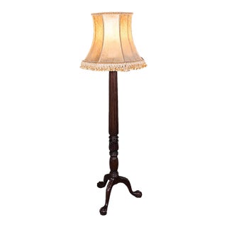 Antique Standard Lamp, English, Floor Light, William IV Revival, Victorian, 1890 For Sale