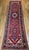 Vintage Persian Heriz Wide Runner, Hand-Knotted Wool, Geometric Design, Red & Navy, 4x12 For Sale - Image 11 of 18