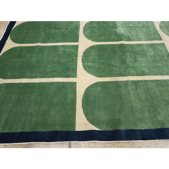 Galerie Shabab Collection Mid-20th Century Turkish Art Deco Style Room Size Rug For Sale - Image 4 of 7