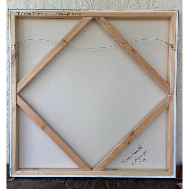 “Between Thoughts” Original Acrylic Contemporary Expressionism Portrait by Linda McDonough For Sale - Image 12 of 12