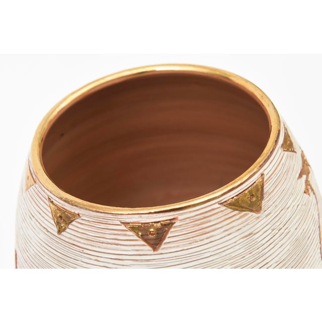 1960s Vintage Fratelli Fanciullacci Ceramic Sgraffiti Pedestal Vase Bowl With Horse Motif, Italy, 1960's For Sale - Image 5 of 8