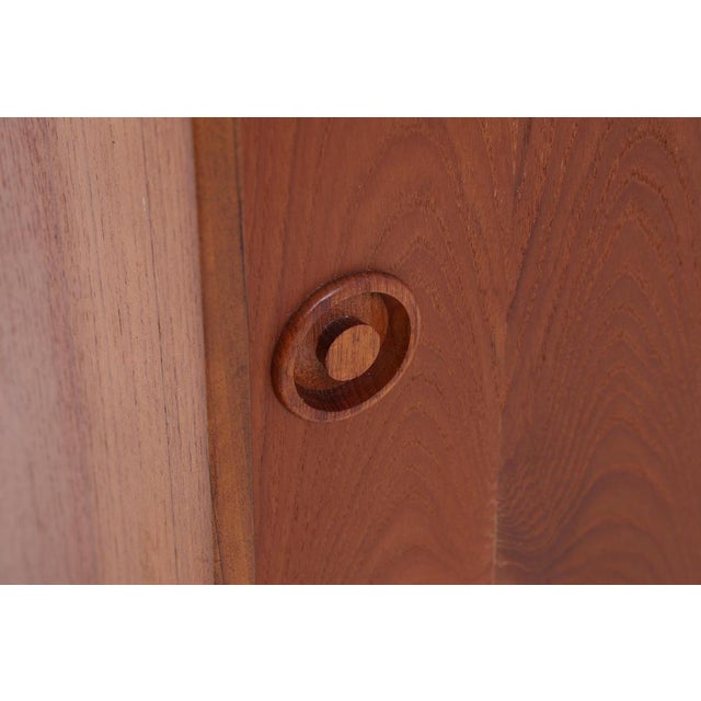 Brown Mid-Century Teak Chest of Drawers, 1960s For Sale - Image 8 of 11