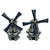 Vintage Ceramic Delft Blue and White Windmill Figurines - A Pair For Sale - Image 9 of 12