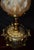 Brown Gothic Revival Bronze Three-Handled Urn Table Lamp with Vianne Flame Shade For Sale - Image 8 of 18