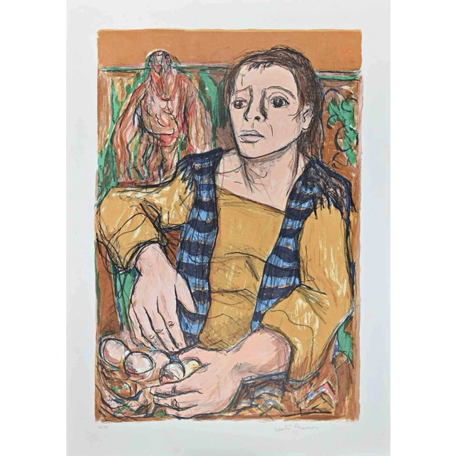 Alberto Chiancone, Boy, Original Lithograph, 1970s For Sale