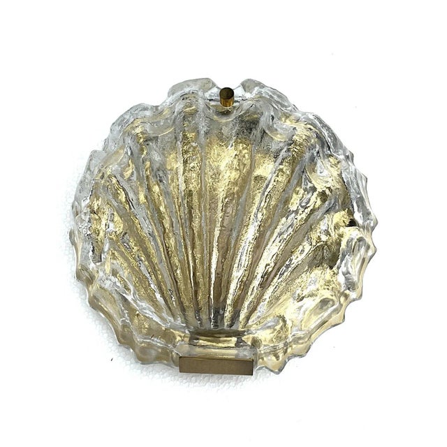 Murano Glass Shell Wall Lamp from Limburg, 1960s For Sale - Image 4 of 9