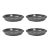 Crow Canyon Home Enamelware, Stinson Speckle 10.5" Pasta Plates in Grey - Set of 4 For Sale