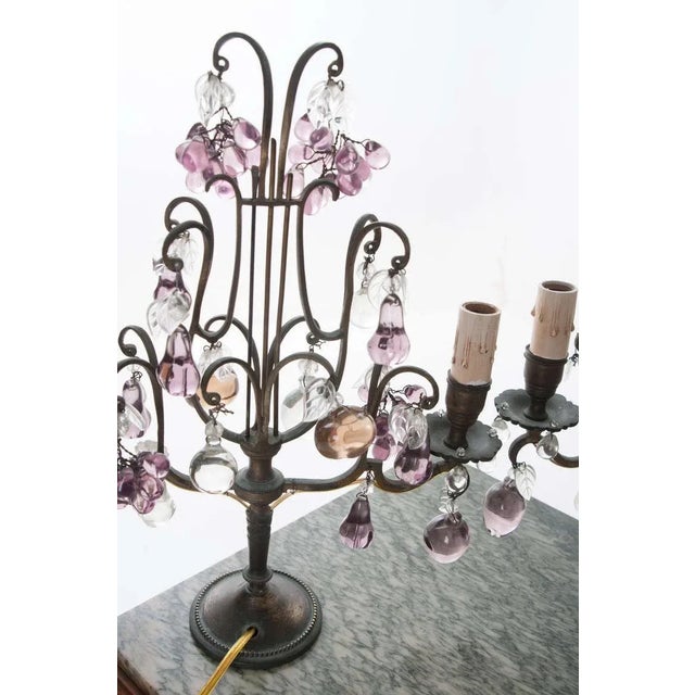 Metal French 19th Century Candelabra Table Lamps - A Pair For Sale - Image 7 of 10