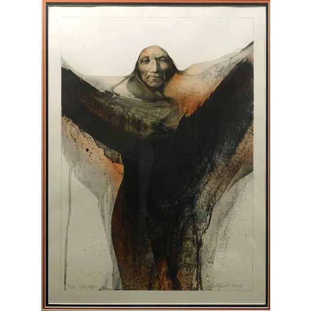 1990s "Passage" Frank Howell Lithograph on Paper, Framed For Sale - Image 4 of 4