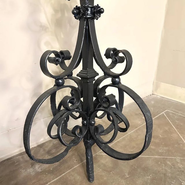 Pair 19th Century French Wrought Iron Garden Lanterns For Sale - Image 11 of 12