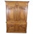 Baker Solid Oak Country French Breakfront China Cabinet with Desk Lighted For Sale - Image 13 of 13