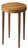 Cagney 14 in. W Round Solid Wood Side Table, Brown For Sale