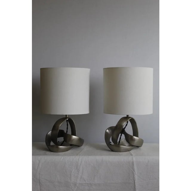 Late 20th Century Kevin Barrett inspired Sculptural Table Lamps - a Pair For Sale - Image 5 of 10