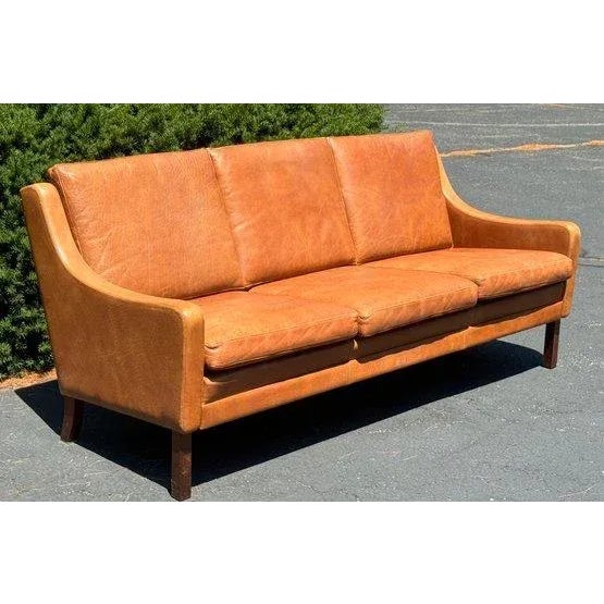 Fredericia Stolefabrik Borge Mogensen Leather Sofa 2209 for Fredericia For Sale - Image 4 of 4