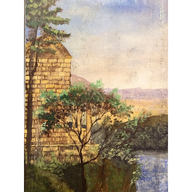 Early 20th Century Italian Hand-Painted Landscape Cabinet For Sale - Image 6 of 12