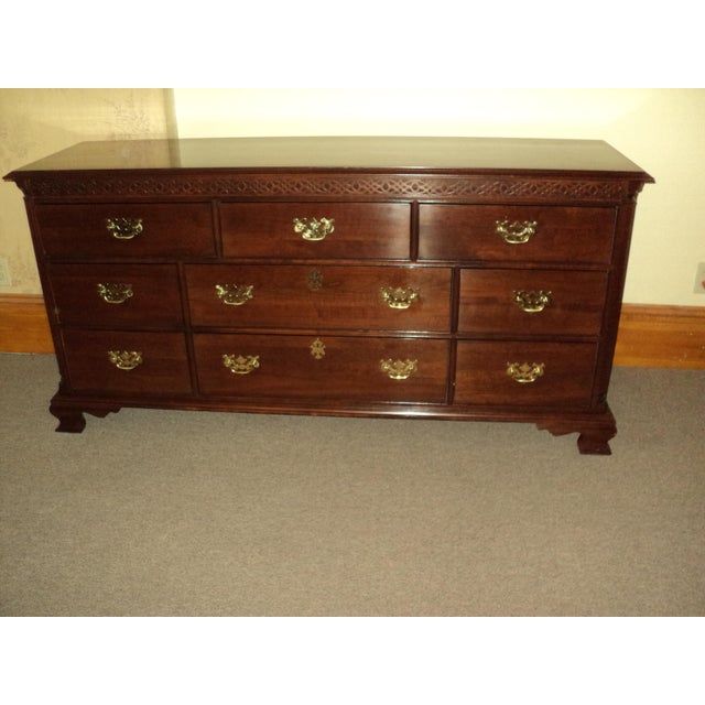 Ethan Allen Knob Creek Collection Chippendale Style Cherry Dresser