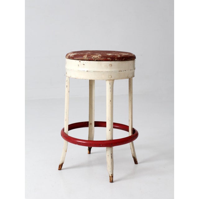 Mid-Century Industrial Diner Stool For Sale - Image 4 of 17