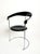 Arrben Vintage Italian Modernist Canasta Chair in Black Leather and Metal from Arrben, 1970s-1980s For Sale - Image 4 of 16