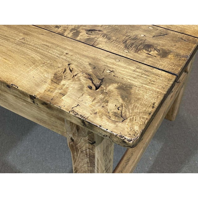 Early 20th Century Poplar Farmhouse Table For Sale - Image 5 of 14
