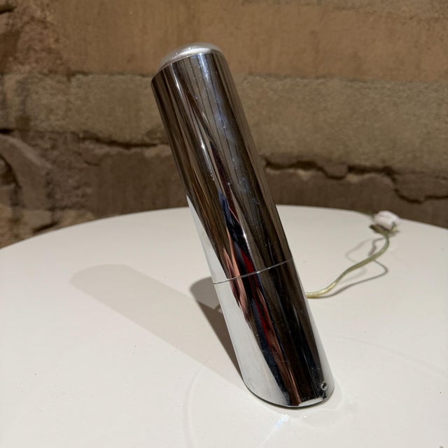Mid-Century Modern Space Age Chrome Table Lamp Paul Mayen Marina Malabotti Era For Sale - Image 3 of 9