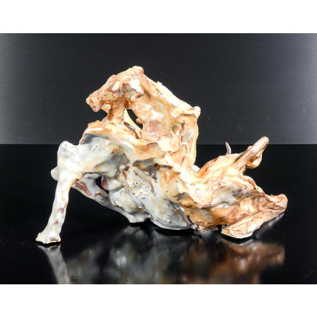 Glazed Majolica Hunting Scene Figurine For Sale - Image 5 of 18